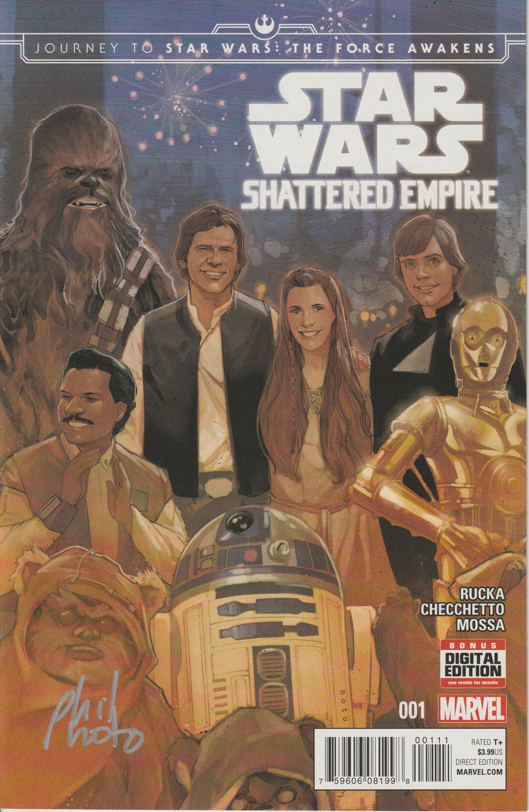 Star Wars Shattered Empire #1 signed by Phil Noto (Key issue)