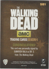 Load image into Gallery viewer, Sunkrish Bala as Dr. S in The Walking Dead signed trading card
