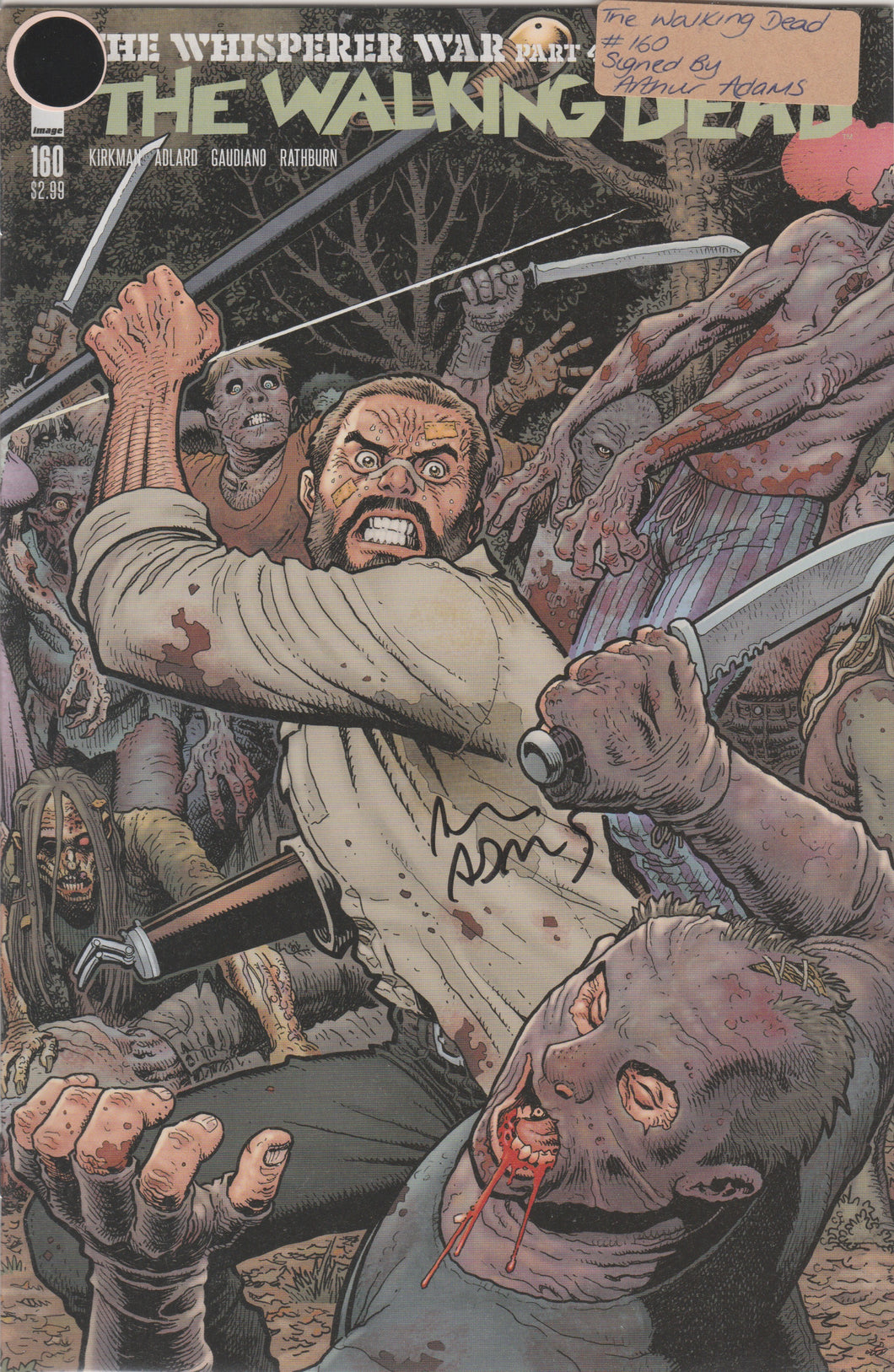 The Walking Dead 160 signed by Arthur Adams