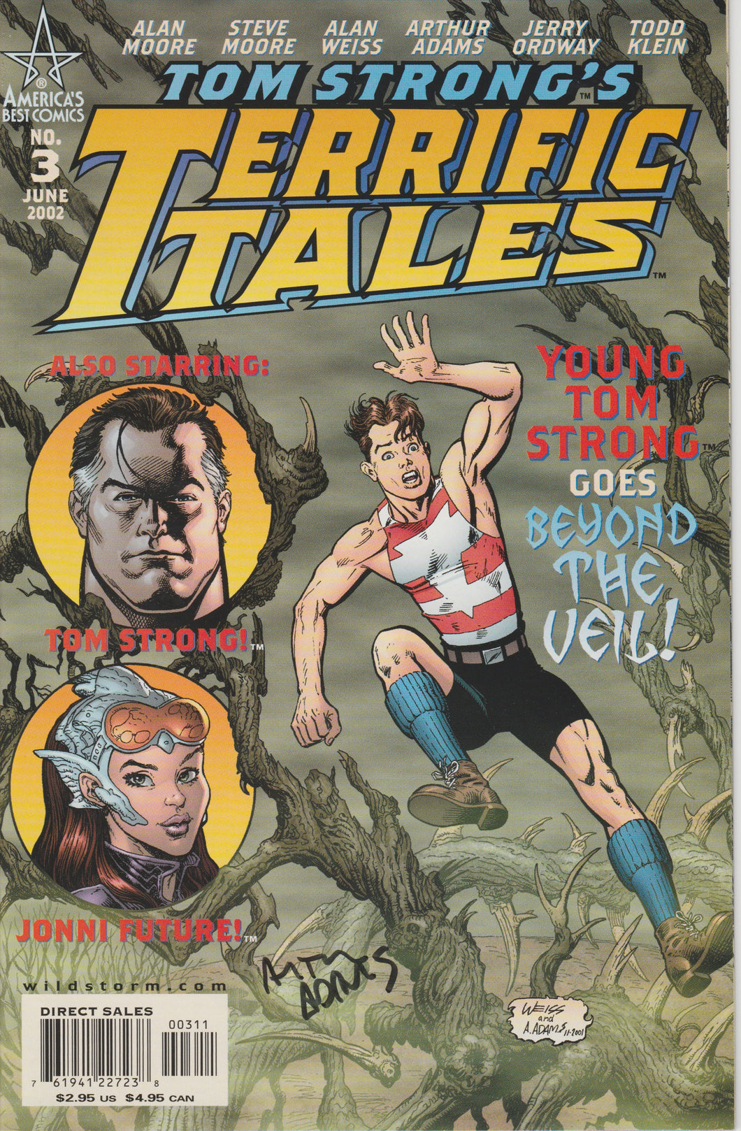 Tom Strong's Terrific Tales #3 signed by Arthur Adams