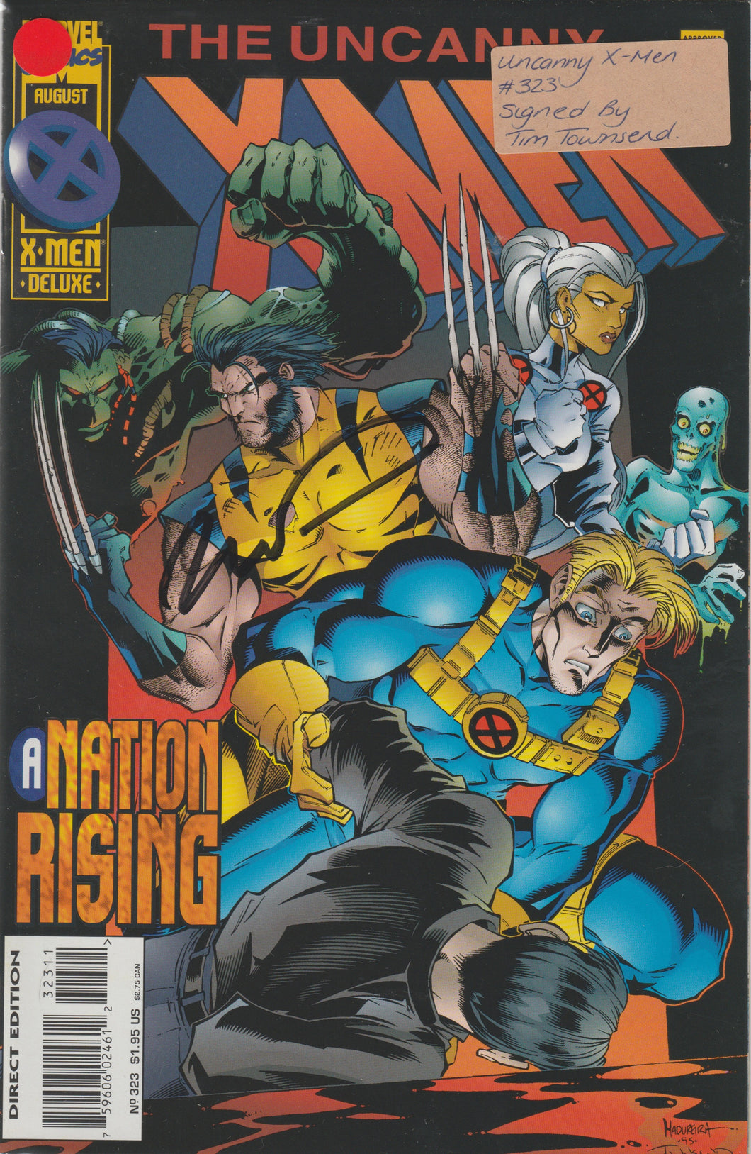 The Uncanny X-Men 323 signed by Tim Townsend