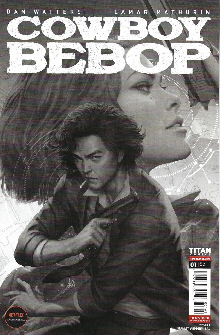 Cowboy Bebop #1 Variant Stanley Artgerm Lau Black & White Cover