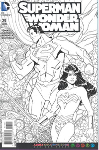 Superman Wonder Woman 25 (Coloring book variant cover)