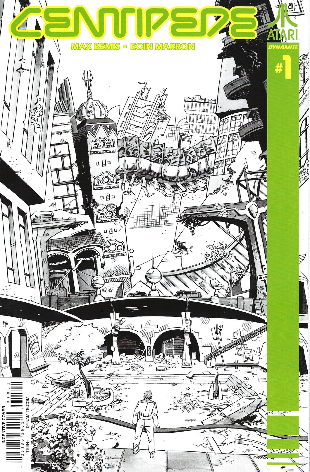 Centipede #1 Cover F Black & White art incentive by Eoin Marron