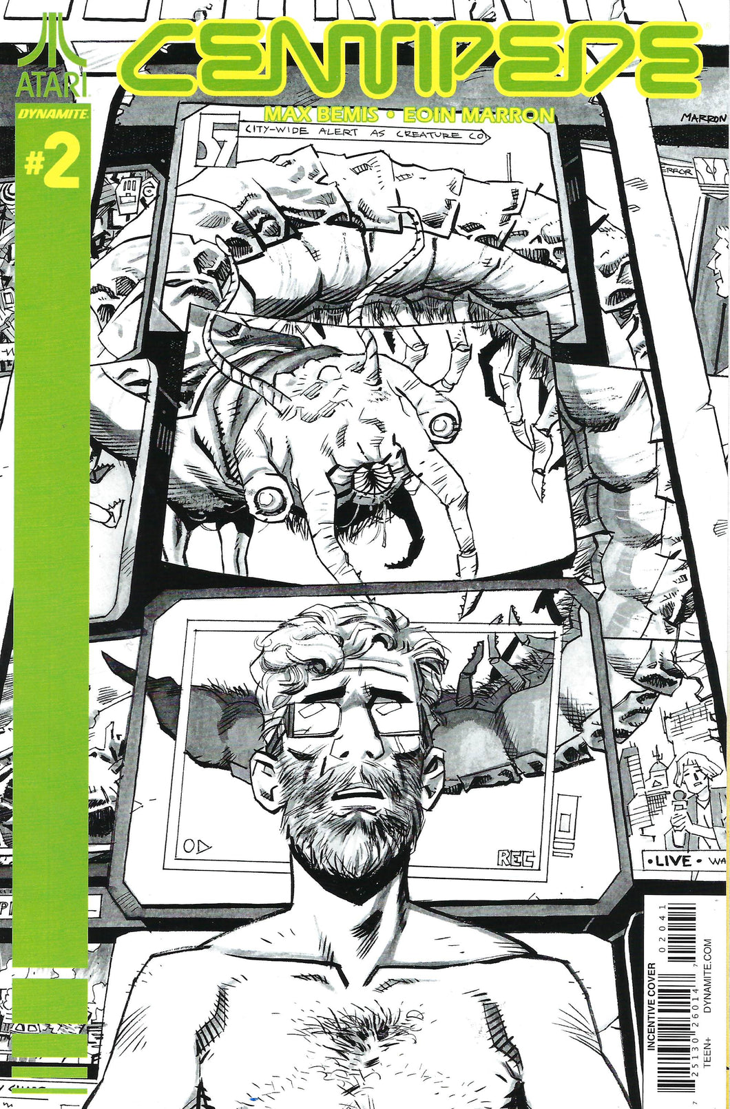 Centipede #2 Cover D Black & White art incentive by Eoin Marron