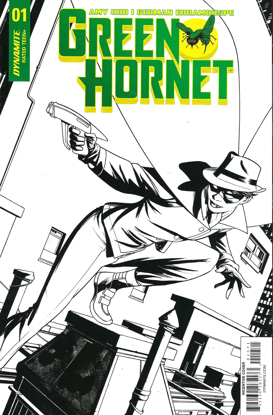 Green Hornet #1 (Cover G Black & White Incentive cover by Mike McKone)