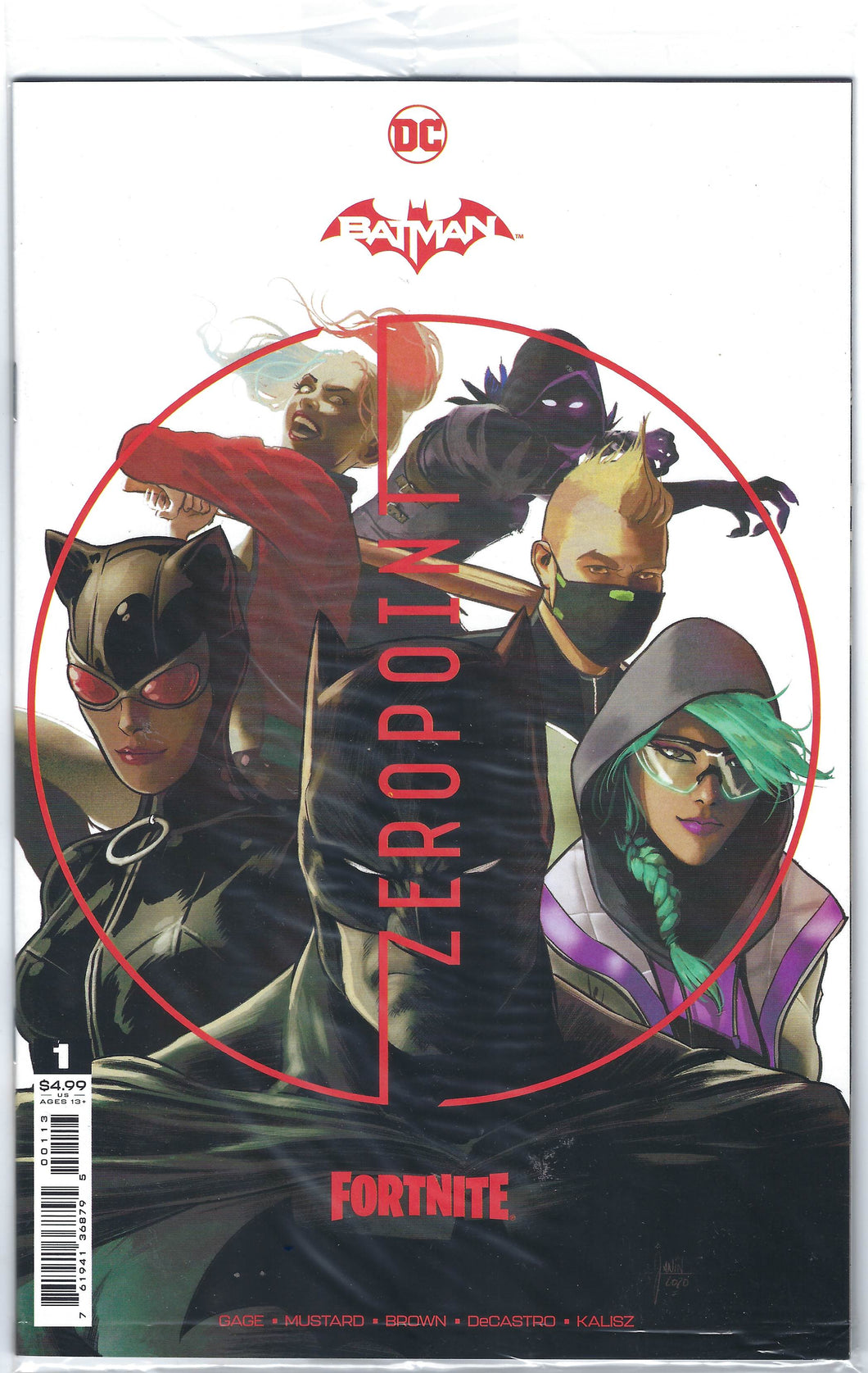 Batman Fortnite Zero Point #1  3rd Ptg Mikel Janin Recolored White Variant Cover