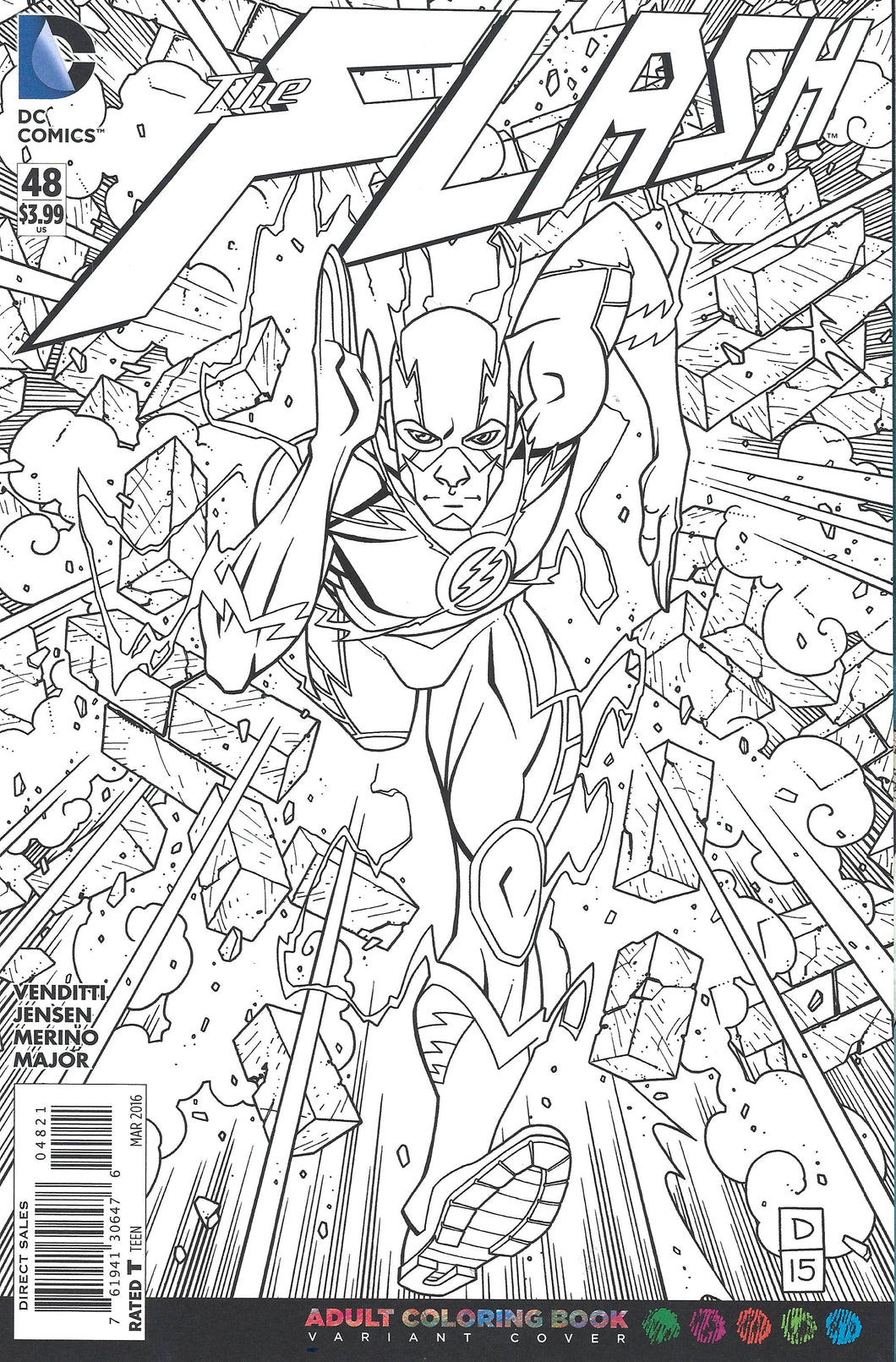 Flash #48 (Colouring book variant)