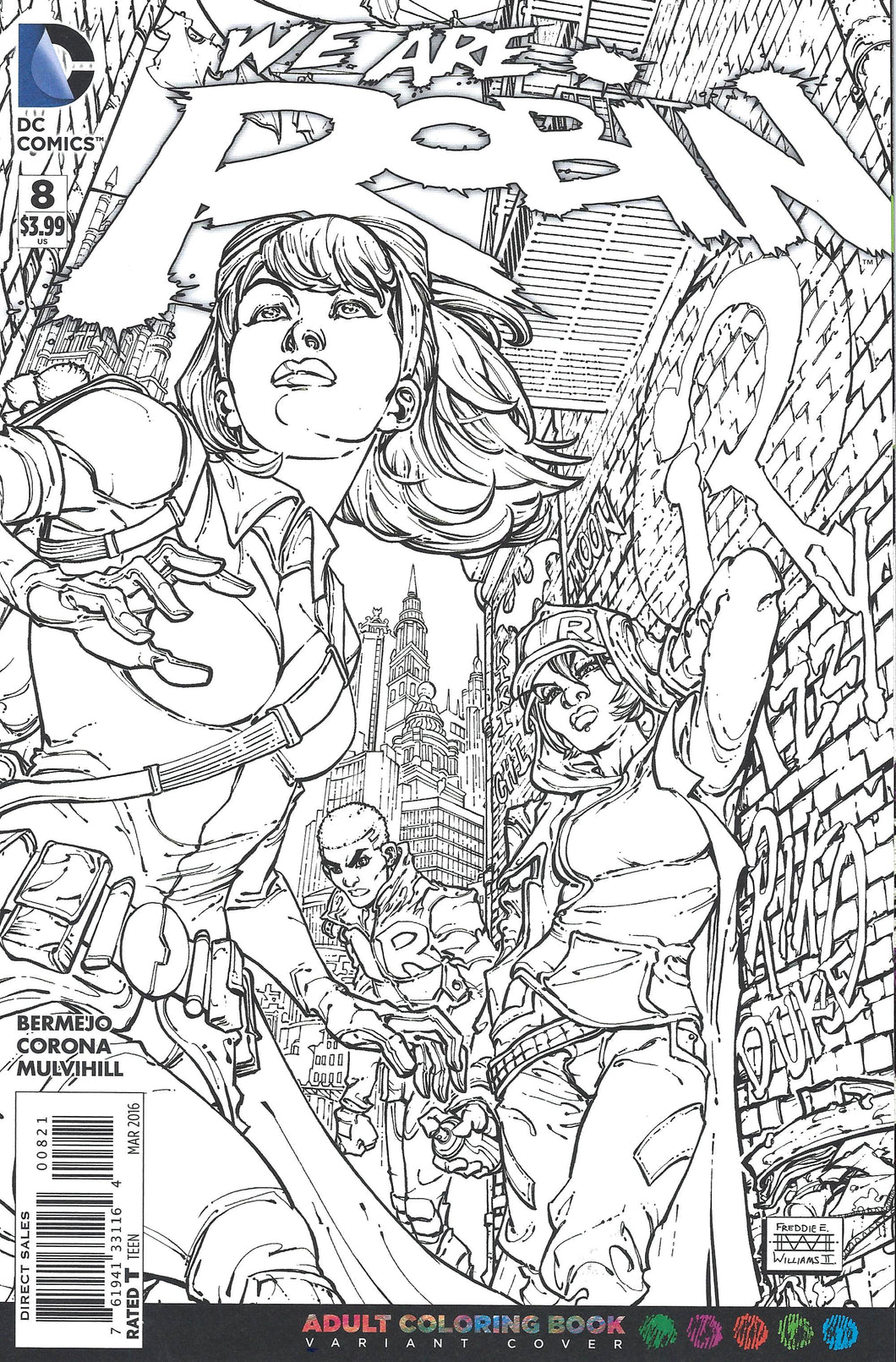 We are Robin #8 (Colouring book variant)