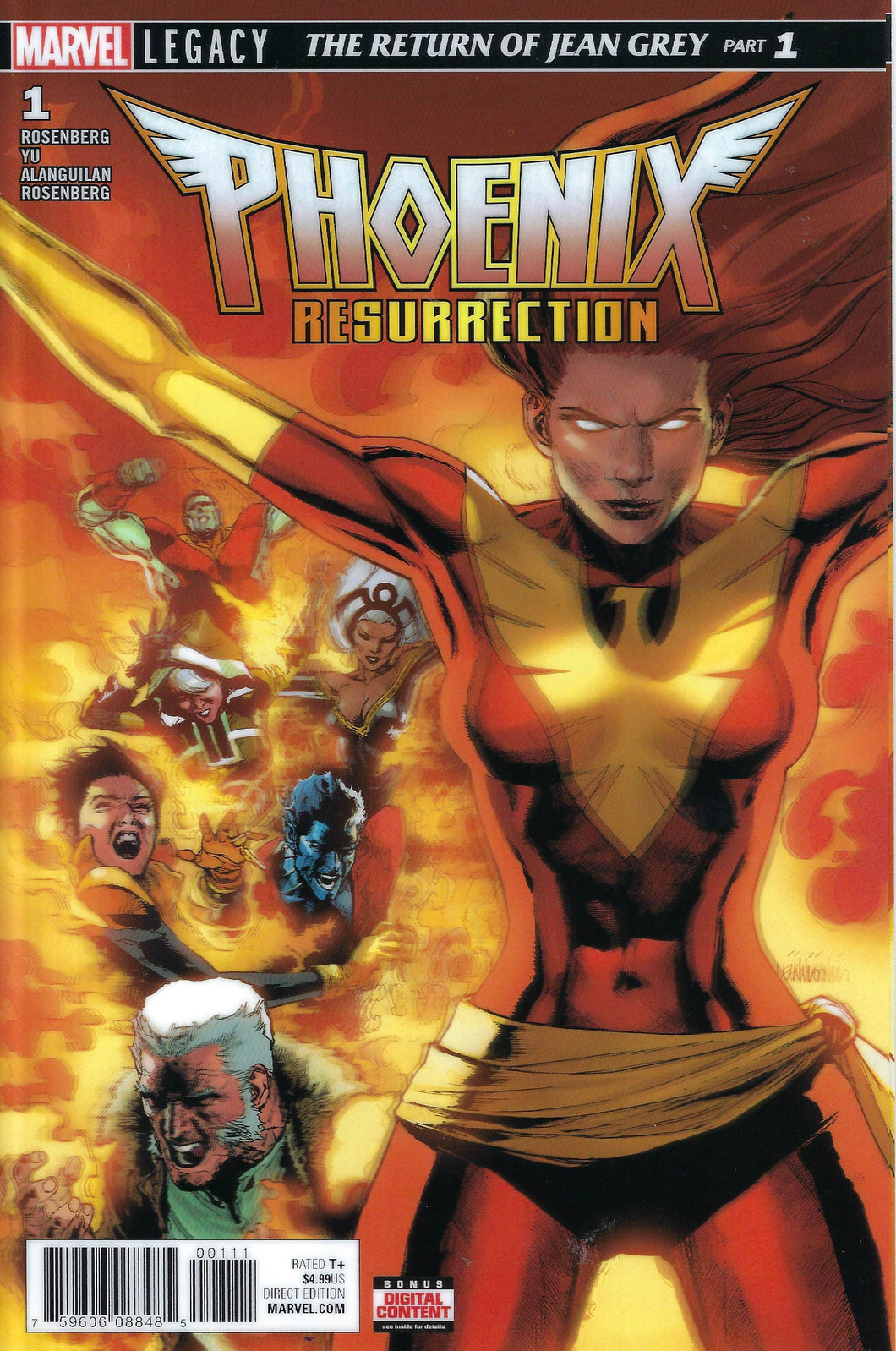 Phoenix Resurrection #1 (Lenticular cover) the return of Jean Grey
