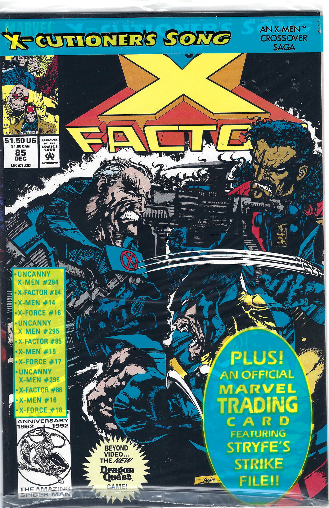 X-Factor #85 X-cutioner's song (in original polybag with trading card)