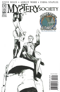 Mystery Society #1 (2010) Fiona Staples Black & White Cover - Hometown comics retailer incentive exclusive cover