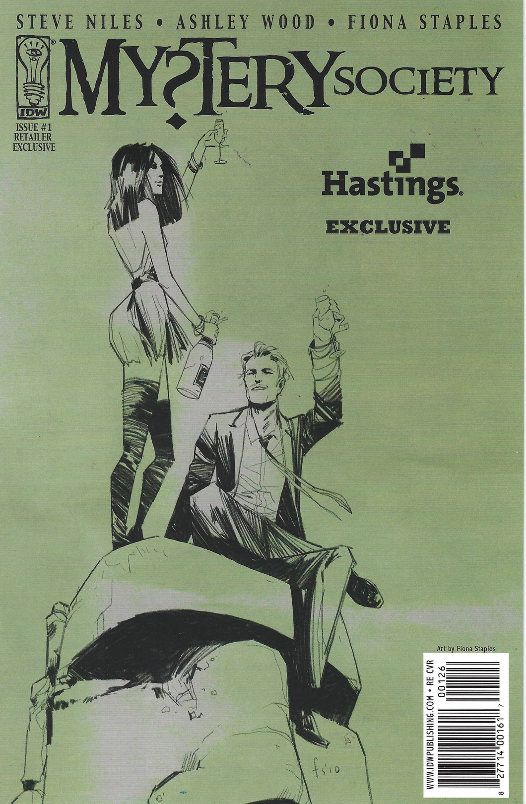 Mystery Society #1 (2010) Fiona Staples Cover - Hastings retailer incentive exclusive cover