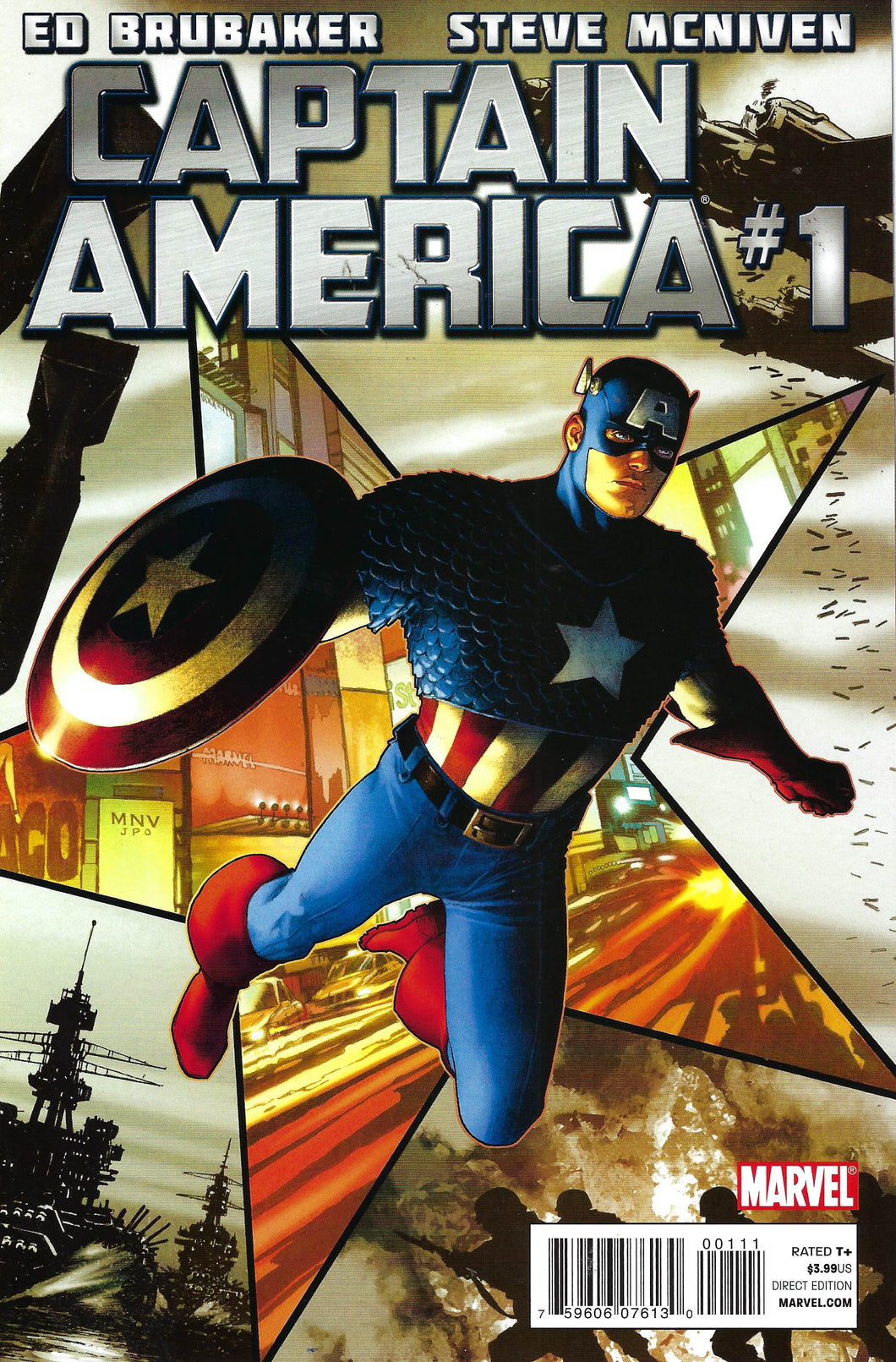 Captain America #1 (2011) McNiven, Morales & Ponsor cover