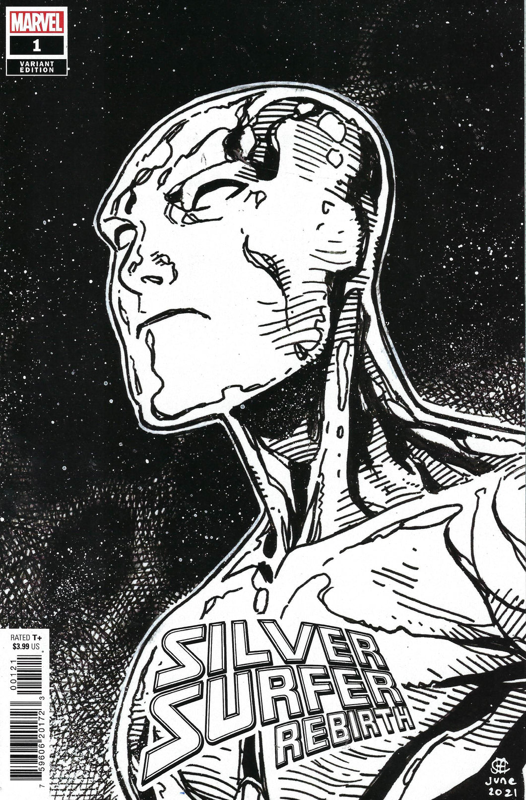 Silver Surfer Rebirth #1 Cover B Variant Jim Cheung Headshot Sketch Cover