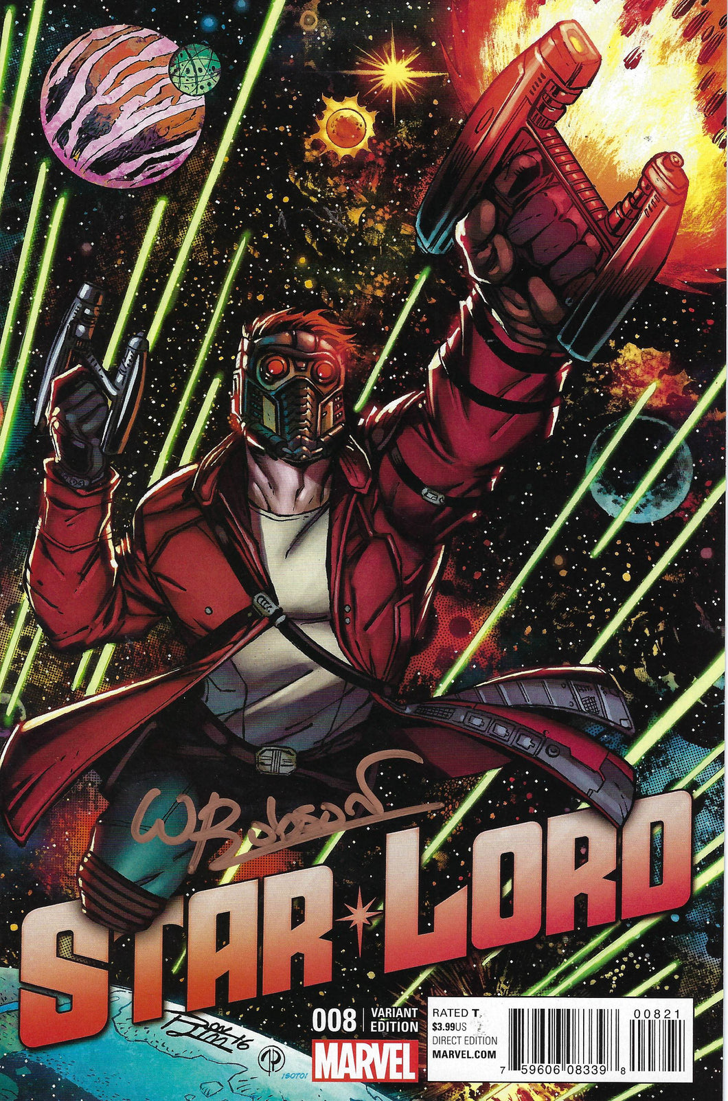 Star-Lord #8 (Starlin variant) signed by Will Robson