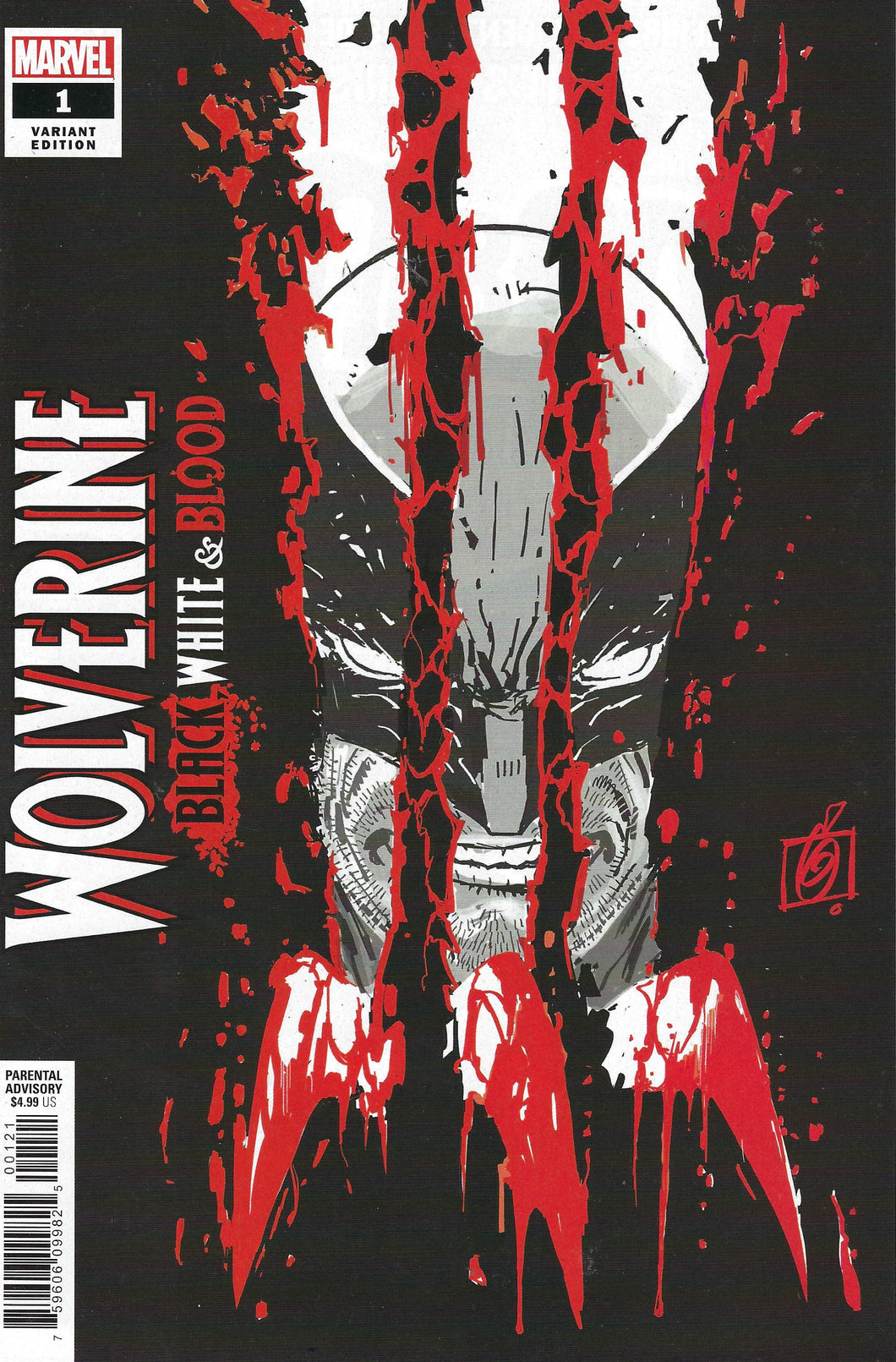 Wolverine: Black, White And Blood #1 (Ron Garney variant) Printing Error