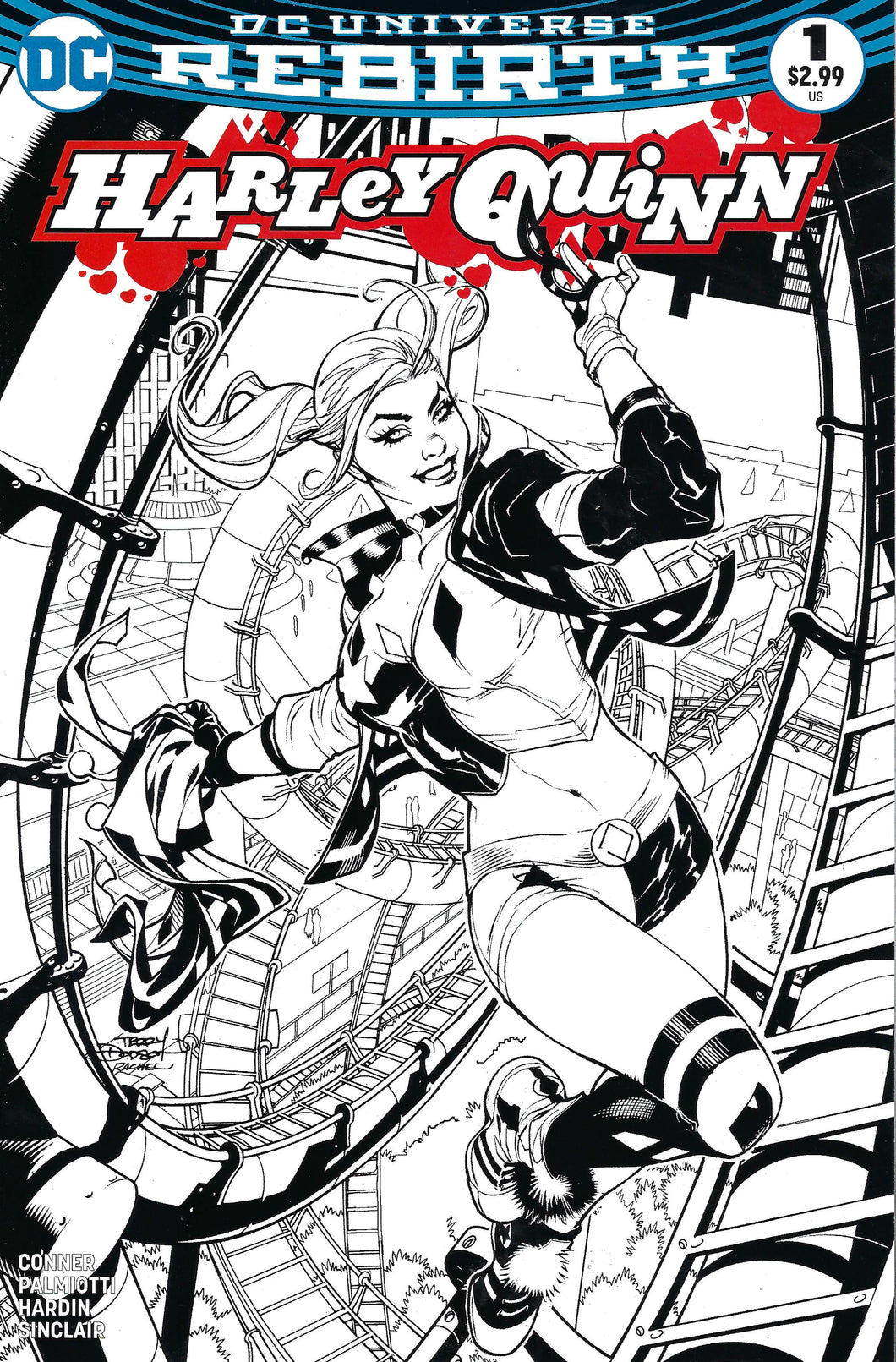 Harley Quinn #1 (Vol. 3) Terry Dodson Black & White Midtown Comics Exclusive variant