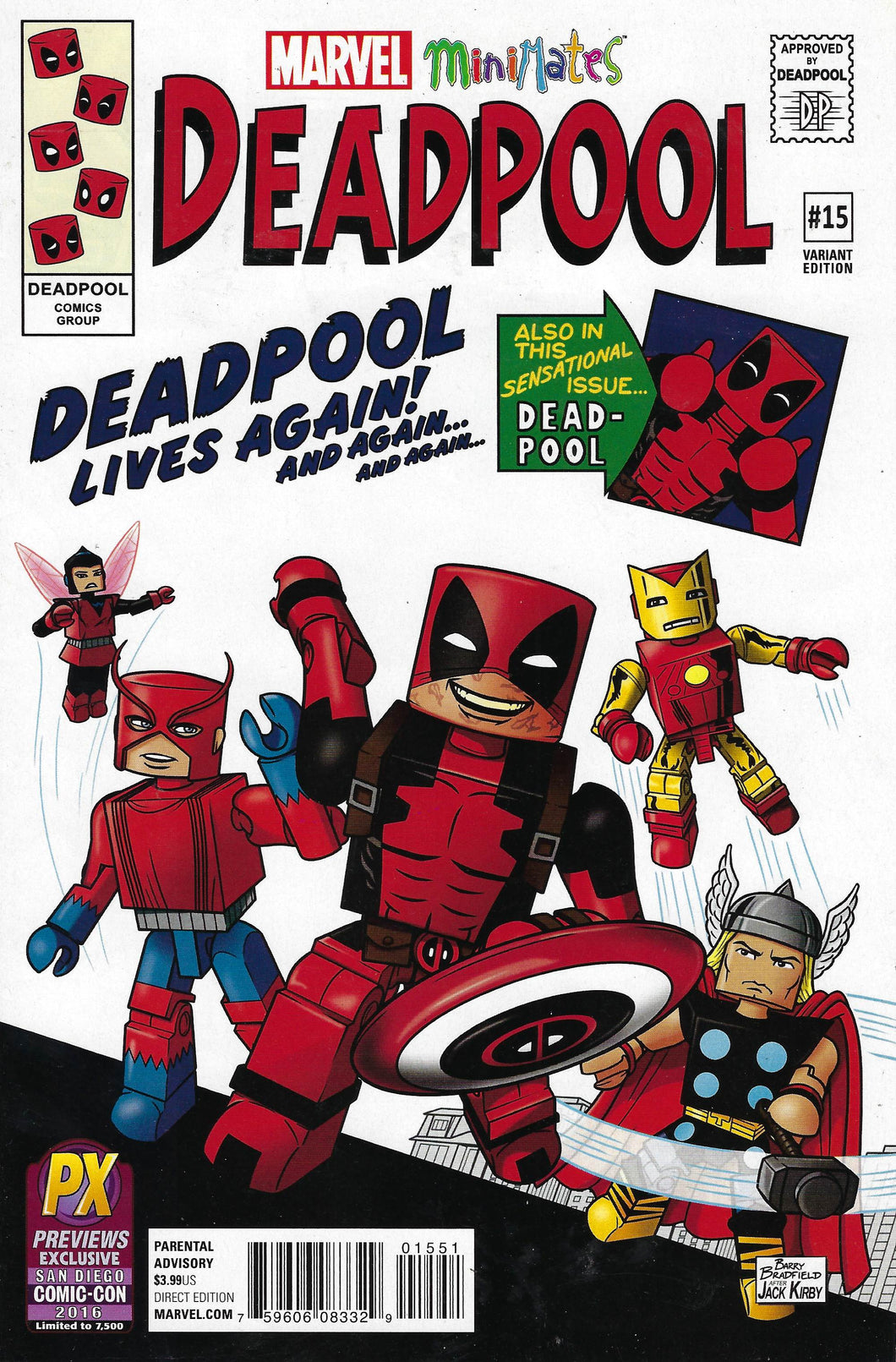 Deadpool 15 Minimates variant PX Previews Exclusive San Diego Comic Con 2016