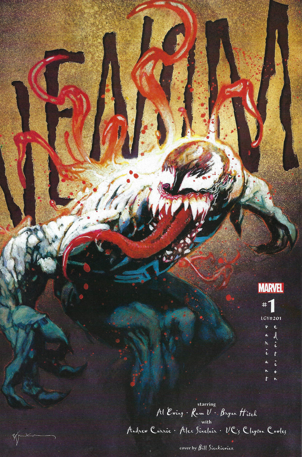 Venom #1 Sienkiewicz variant Venom 201 Homage 1:25