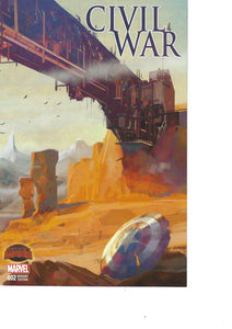Civil War # 2 1:10 Maleev Landscape Variant Cover Comic Marvel (2015) Secret Wars