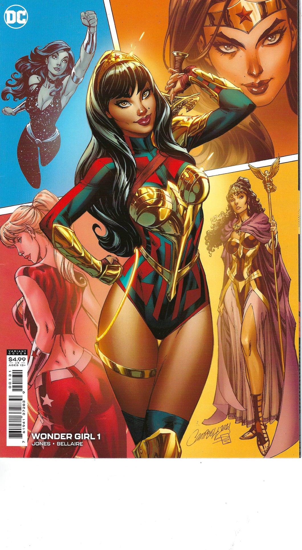 Wonder Girl #1 (2021) J Scott Campbell 1:25 incentive ratio