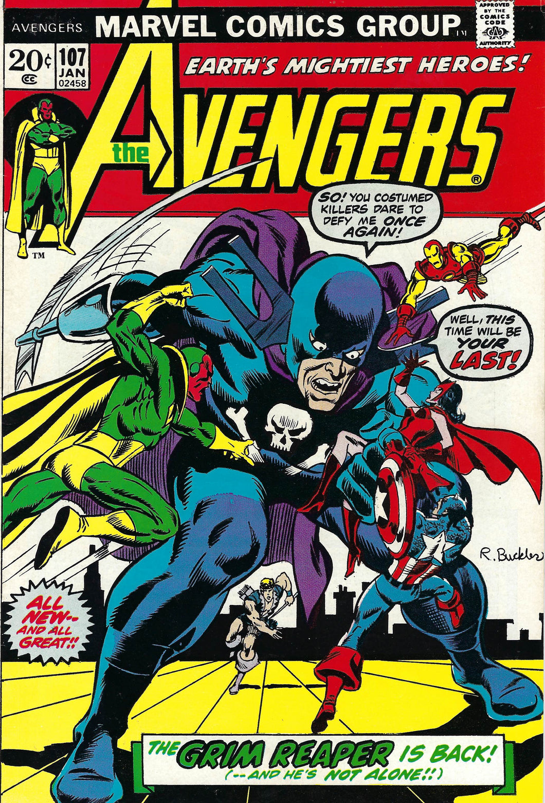 Avengers #107 (1973) Jim Starlin pencils
