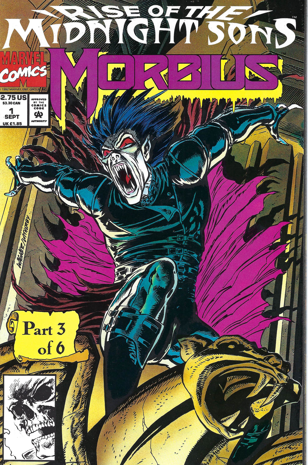Morbius the Living Vampire #1 (1992) Unbagged with poster